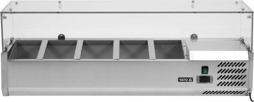 Yato Gastro hűtővitrin 5x1/4 gn 120x33,5x43,5cm