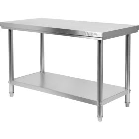Yato Gastro rozsdamentes acél központi asztal polccal 150x60x85cm