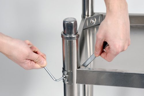 Yato Gastro rozsdamentes acél központi asztal polccal 160×70×85cm