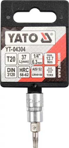 Yato torx 20 bithegy dugófejjel, 1/4 col - CrV