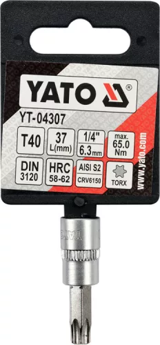 Yato torx 40 bithegy dugófejjel, 1/4 col - CrV