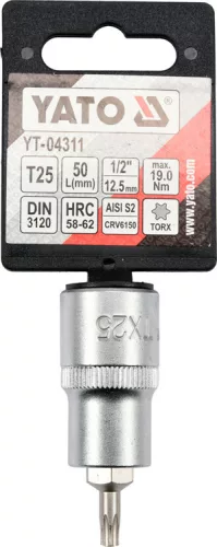 Yato torx 25 bithegy dugófejjel, 1/2 col - CrV