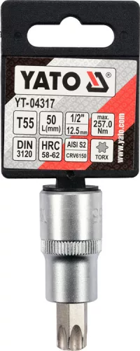 Yato torx 55 bithegy dugófejjel, 1/2 col - CrV