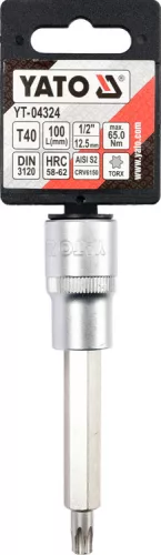 Yato torx 40 bithegy dugófejjel, 1/2 col - CrV - hosszított
