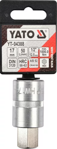 Yato imbusz bithegy dugófejjel, 17 mm - 1/2 col - CrV