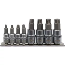 Yato roncsolt imbuszcsavar kiszedő dugókulcs készlet 8 részes 1/4" 3/8"