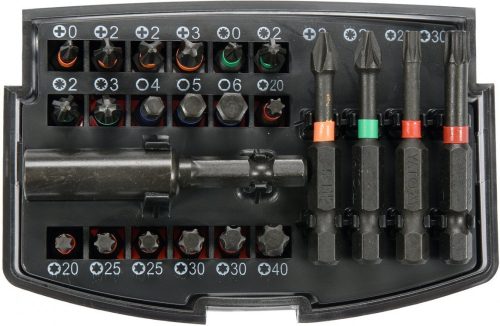 Yato 23 részes bithegy készlet (PZ, PH, TORX , HEX,)