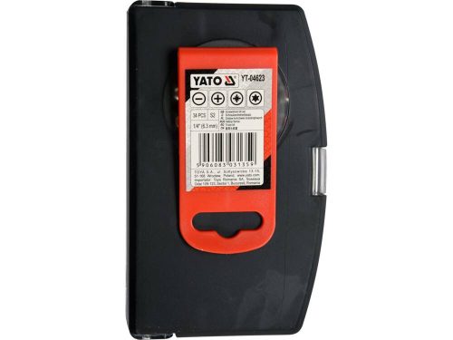 Yato bithegy és dugókulcs 34 részes készlet 1/4" S2 (Lapos, PZ, PH, TORX)
