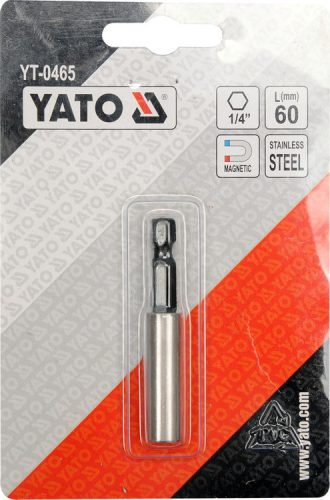 Yato inox mágneses bithegy-tartó, 60 mm - 1/4 col
