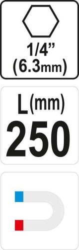 Yato mágneses bithegy-tartó 250 mm 1/4