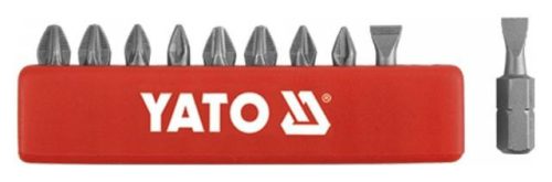 Yato bithegy készlet 10 részes 25 mm  (PH1 - PH2 - PZ1 - PZ2 - Lapos )