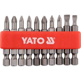 Yato bithegy készlet 10 részes 50 mm (PH1 - PH2 - PZ1 - PZ2 - Lapos)