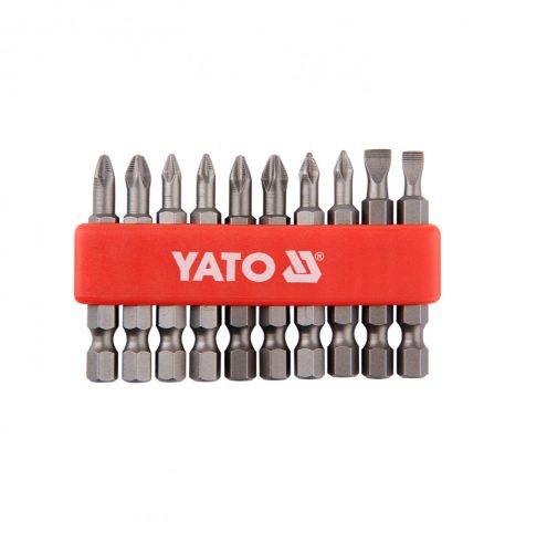 Yato bithegy készlet 10 részes 50 mm (PH1 - PH2 - PZ1 - PZ2 - Lapos)