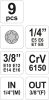 Yato Dugókulcs készlet 9 részes külső Torx 1/4", 3/8" CrV