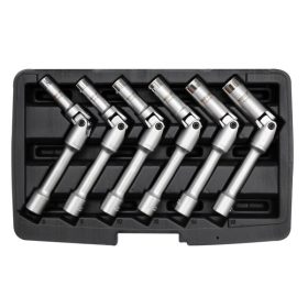 Yato csuklós gyertyakulcs készlet 6 részes 8 / 9 / 10 / 12 / 14 / 16 mm 3/8" CrV
