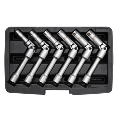 Yato csuklós gyertyakulcs készlet 6 részes 8 / 9 / 10 / 12 / 14 / 16 mm 3/8" CrV