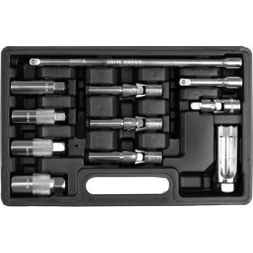 Yato gyújtó- és izzítógyertya, lambda-szonda szerelőkészlet, 11 db, CrV, 3/8"