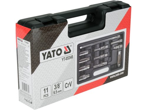 Yato gyújtó- és izzítógyertya, lambda-szonda szerelőkészlet, 11 db, CrV, 3/8"
