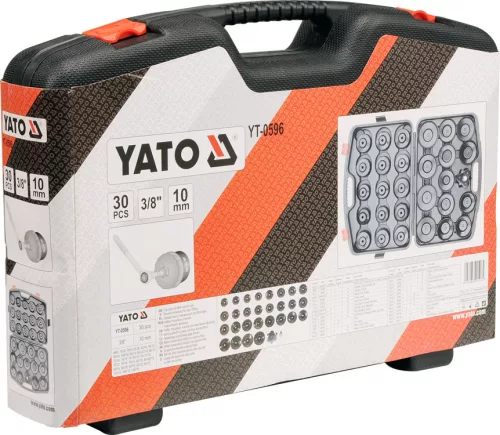 Yato olajszűrő leszedő készlet 30 részes 3/8"
