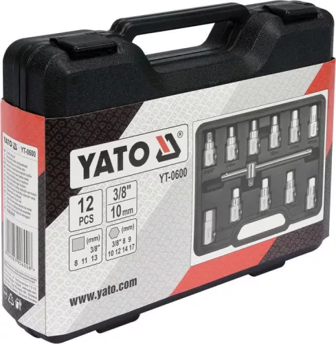 Yato olajleeresztő kulcs készlet 12 részes 8-13 mm, 8-17 mm 3/8"