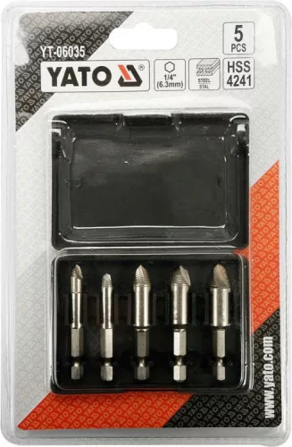 Yato törtcsavar kiszedő készlet 5 részes bit befogású