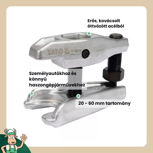 Yato gömbfej kinyomó 19 x 100 x 20