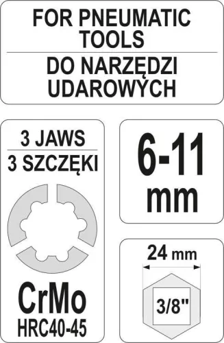 Yato tőcsavar kiszedő 3/8" 6-11 mm
