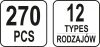 Yato műanyag patent készlet 270 részes Mercedes