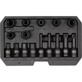 Yato féknyereg szerelő gépi dugókulcs készlet 16 részes 1/2" CrMo