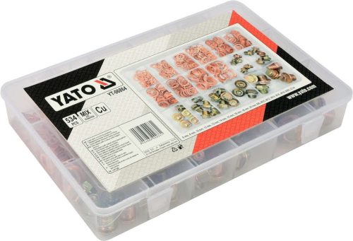 Yato olajteknő rézcsavar és alátét készlet 534 részes