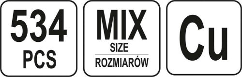 Yato olajteknő rézcsavar és alátét készlet 534 részes