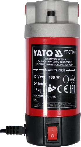 Yato elektromos olajleeresztő szivattyú