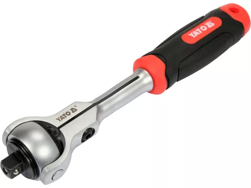Yato racsnis hajtószár 3/8" 195 mm 72T forgó fejes CrV