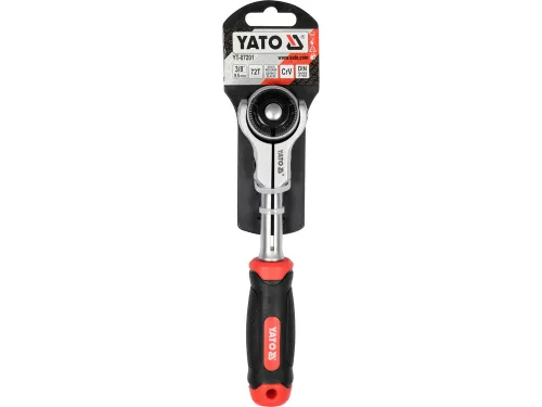 Yato racsnis hajtószár 3/8" 195 mm 72T forgó fejes CrV