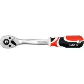 Yato racsnis hajtószár 3/8" 200 mm 72T hajlított szár, lágy fogantyús CrV
