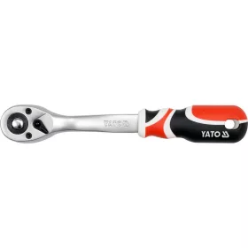Yato racsnis hajtószár 1/2" 255 mm 72T hajlított szár, lágy fogantyús CrV
