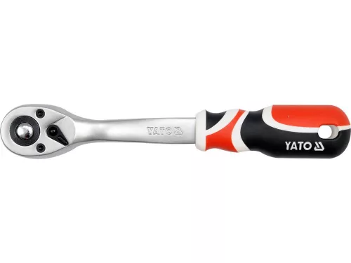 Yato racsnis hajtószár 1/2" 255 mm 72T hajlított szár, lágy fogantyús CrV