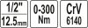 Yato nyomatékkulcs 1/2" 0-300 Nm CrV