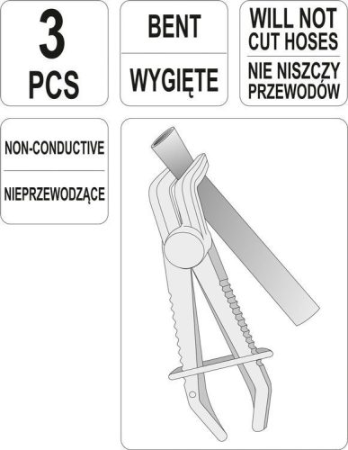 Yato flexibilis csőszorító hajlított készlet 3 részes