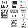 Yato Akkus LED lámpa 1+ 1 LED (akku + töltő)