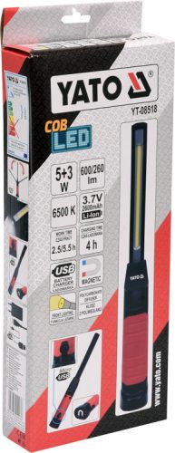 Yato akkus szerelő LED lámpa 5 W+3 W (akku + töltő)