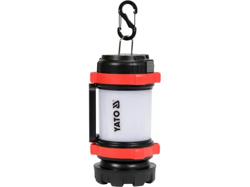 Yato akkus LED kemping lámpa 6 üzemmód 380 / 200 lumen (akku + töltő)