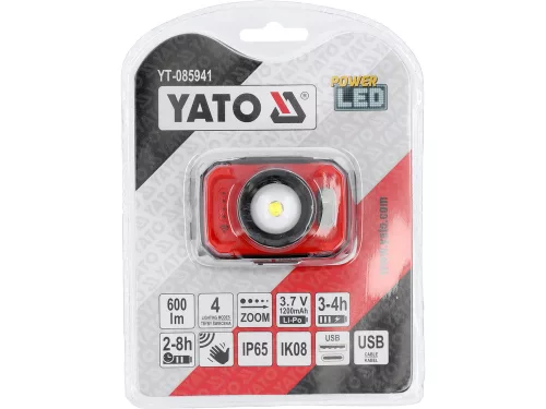 Yato akkus fejlámpa 600 lm