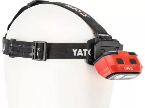 Yato akkus LED fejlámpa 800 lumen mozgásérzékelős (akku + töltő)