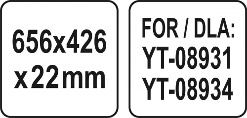 Yato szerszámszekrény polc 656 x 426 x 22 mm