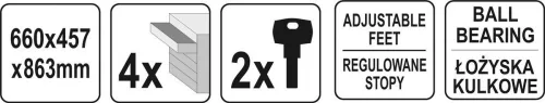 Yato szerszámszekrény 4 fiókos