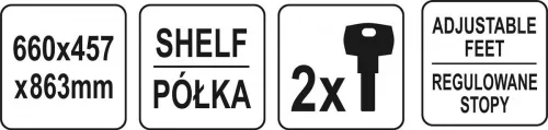 Yato szerszámszekrény 2 ajtós
