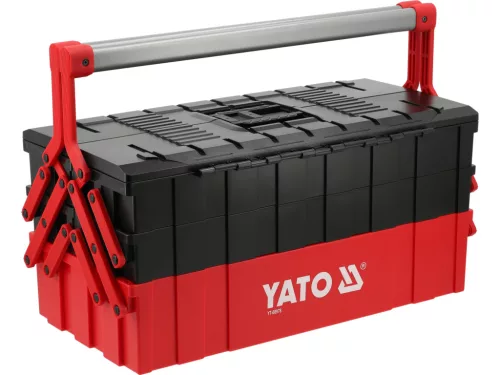 Yato műanyag szerszámosláda, 5 rekesszel