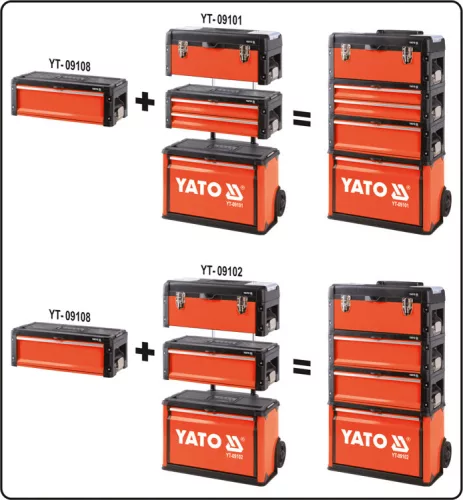 Yato szerszámosláda fém (1 fiókos) 500 x 250 x 180 mm