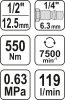 Yato légkulcs 1/2 col 550Nm